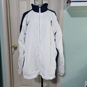 Nike White and Navy Lightweight Jacket